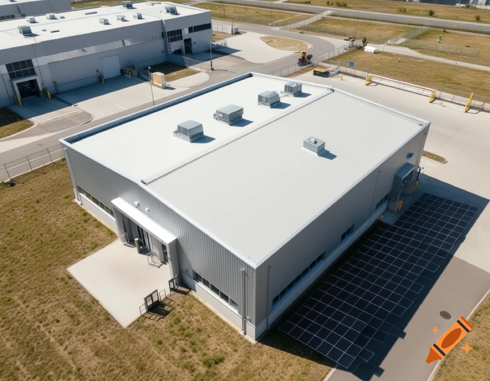 Realisiertes Photovoltaik-Projekt von Wolf-Solar auf einem Gewerbedach